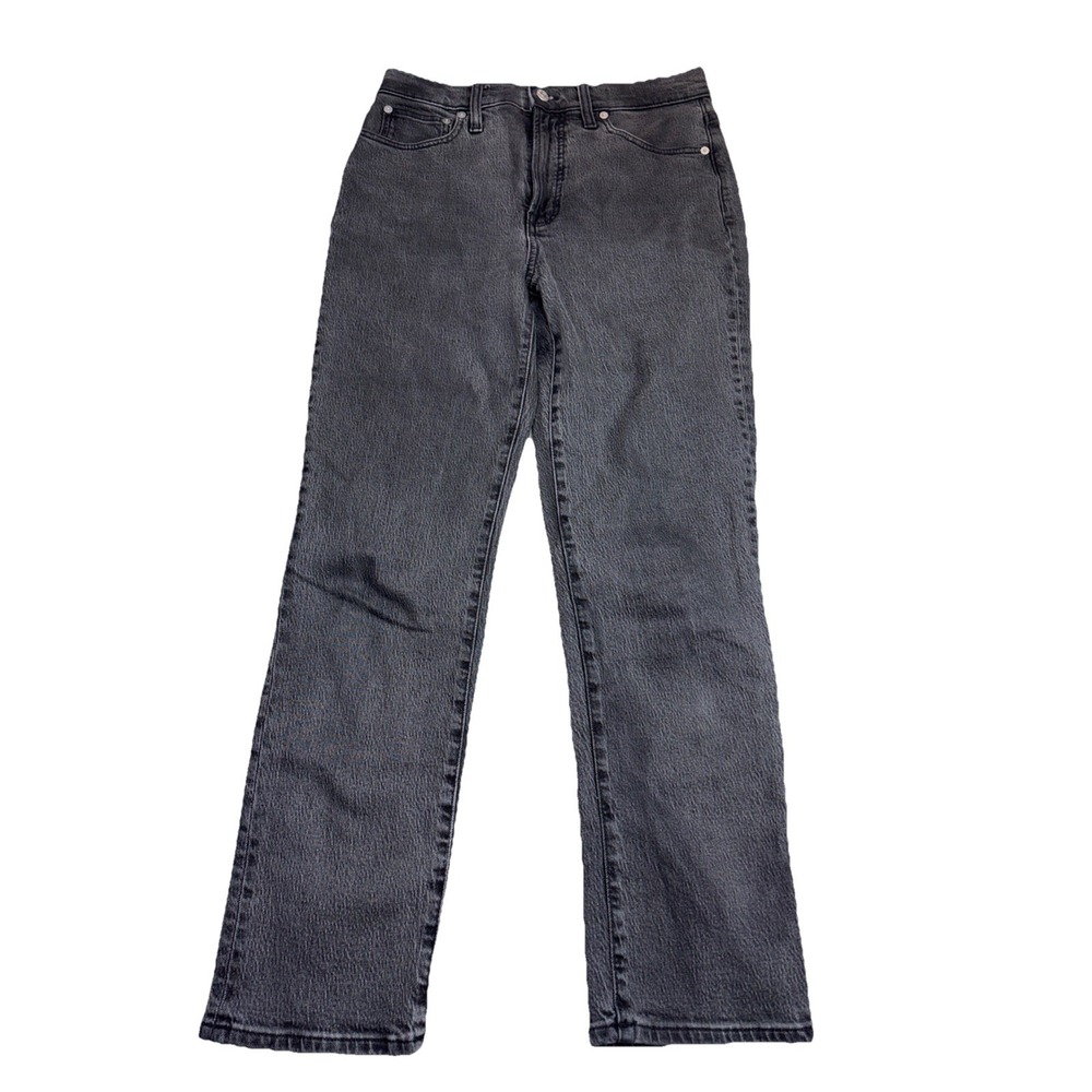 Madewell The Perfect Vintage Jean Jeans Womens 27 Black High Rise Straight Denim